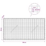 vidaXL Gabion s drôtom 3,5 mm a sieťou 5x2,5 cm 100x10x50 cm – Obrázok 6