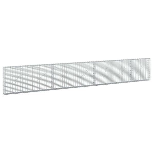 vidaXL Gabion s drôtom 3,5 mm a sieťou 5x2,5 cm 350x10x50 cm – Obrázok 2