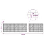vidaXL Gabion s drôtom 3,5 mm a sieťou 5x2,5 cm 350x10x50 cm – Obrázok 6