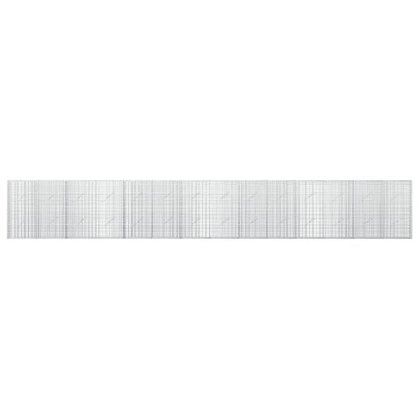 vidaXL Gabion s drôtom 3,5 mm a sieťou 5x2,5 cm 700x10x100 cm – Obrázok 3
