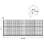 vidaXL Gabion s drôtom 3,5 mm a sieťou 5x2,5 cm 250x20x100 cm – Obrázok 6