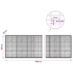 vidaXL Gabion s drôtom 3,5 mm a sieťou 5x2,5 cm 1000x20x100 cm – Obrázok 6
