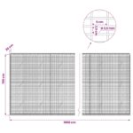 vidaXL Gabion s drôtom 3,5 mm a sieťou 5x2,5 cm 1000x20x150 cm – Obrázok 6