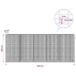 vidaXL Gabion s drôtom 3,5 mm a sieťou 5x2,5 cm 500x20x200 cm – Obrázok 6