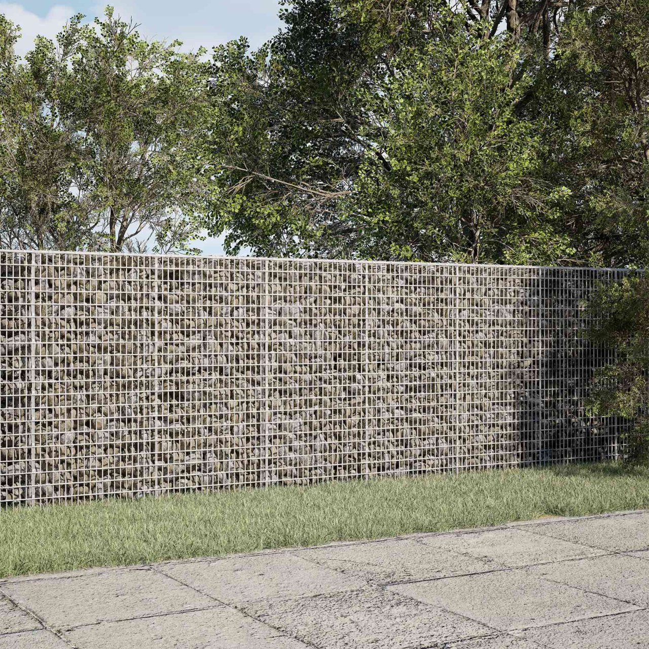 3461758_1.jpg vidaXL Gabion s drôtom 3,5 mm a sieťou 5x2,5 cm 200x30x100 cm – Obrázok 1