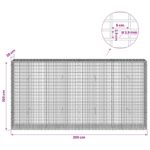 vidaXL Gabion s drôtom 3,5 mm a sieťou 5x2,5 cm 200x30x100 cm – Obrázok 6