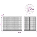 vidaXL Gabion s drôtom 3,5 mm a sieťou 5x2,5 cm 450x30x100 cm – Obrázok 6