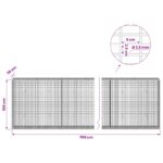 vidaXL Gabion s drôtom 3,5 mm a sieťou 5x2,5 cm 700x30x100 cm – Obrázok 6