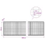 vidaXL Gabion s drôtom 3,5 mm a sieťou 5x2,5 cm 1000x30x100 cm – Obrázok 6