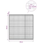 vidaXL Gabion s drôtom 3,5 mm a sieťou 5x2,5 cm 150x30x150 cm – Obrázok 6