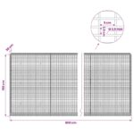 vidaXL Gabion s drôtom 3,5 mm a sieťou 5x2,5 cm 800x30x150 cm – Obrázok 6