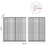 vidaXL Gabion s drôtom 3,5 mm a sieťou 5x2,5 cm 850x30x200 cm – Obrázok 6