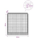 vidaXL Gabion s drôtom 3,5 mm a sieťou 5x2,5 cm 100x50x100 cm – Obrázok 6
