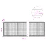 vidaXL Gabion s drôtom 3,5 mm a sieťou 5x2,5 cm 700x50x100 cm – Obrázok 6