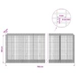 vidaXL Gabion s drôtom 3,5 mm a sieťou 5x2,5 cm 750x50x100 cm – Obrázok 6