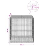 vidaXL Gabion s drôtom 3,5 mm a sieťou 5x2,5 cm 100x100x100 cm – Obrázok 6