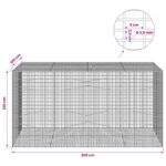 vidaXL Gabion s drôtom 3,5 mm a sieťou 5x2,5 cm 200x100x100 cm – Obrázok 6