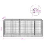 vidaXL Gabion s drôtom 3,5 mm a sieťou 5x2,5 cm 250x100x100 cm – Obrázok 6