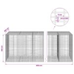 vidaXL Gabion s drôtom 3,5 mm a sieťou 5x2,5 cm 450x100x100 cm – Obrázok 6