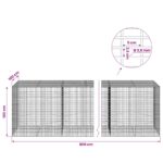 vidaXL Gabion s drôtom 3,5 mm a sieťou 5x2,5 cm 800x100x100 cm – Obrázok 6