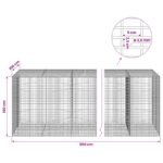 vidaXL Gabion s drôtom 3,5 mm a sieťou 5x2,5 cm 950x100x100 cm – Obrázok 6