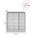 vidaXL Gabion s drôtom 3,5 mm a sieťou 5x2,5 cm 150x100x150 cm – Obrázok 6