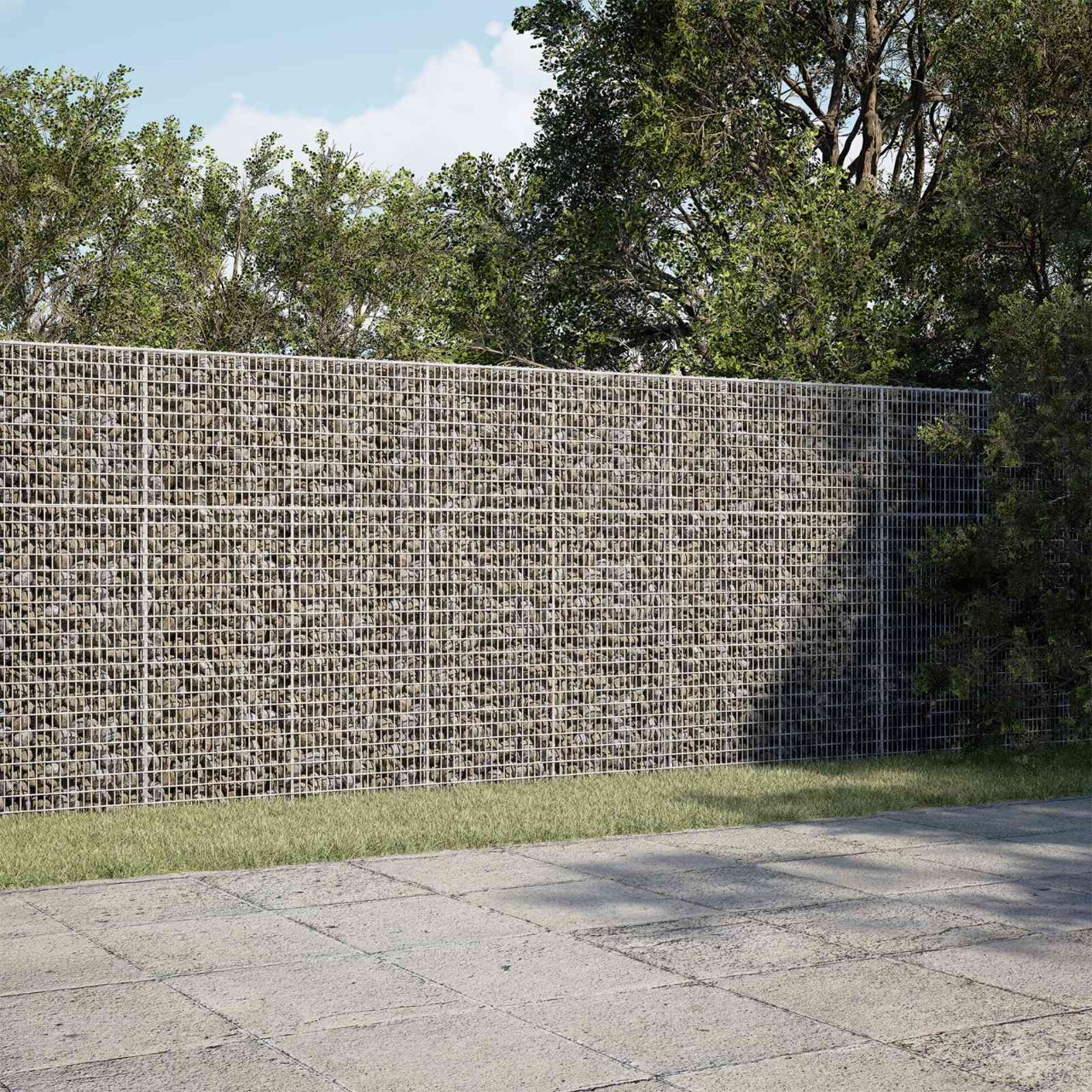3461976_1.jpg vidaXL Gabion s drôtom 3,5 mm a sieťou 5x2,5 cm 300x100x150 cm – Obrázok 1