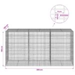 vidaXL Gabion s drôtom 3,5 mm a sieťou 5x2,5 cm 300x100x150 cm – Obrázok 6