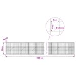 vidaXL Gabión s drôtom 3,5 mm a sieťou 5x5 cm 800x10x50 cm – Obrázok 6