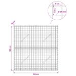 vidaXL Gabión s drôtom 3,5 mm a sieťou 5x5 cm 100x10x100 cm – Obrázok 6