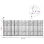 vidaXL Gabión s drôtom 3,5 mm a sieťou 5x5 cm 250x10x100 cm – Obrázok 6