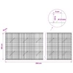 vidaXL Gabión s drôtom 3,5 mm a sieťou 5x5 cm 350x10x100 cm – Obrázok 6