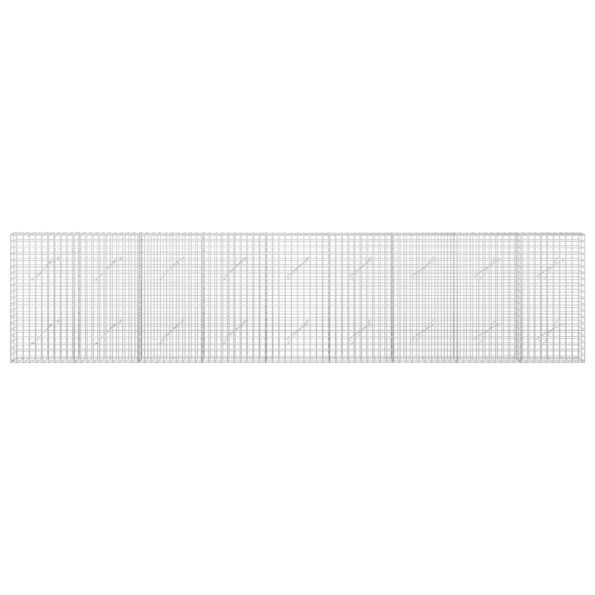 vidaXL Gabión s drôtom 3,5 mm a sieťou 5x5 cm 450x10x100 cm – Obrázok 3