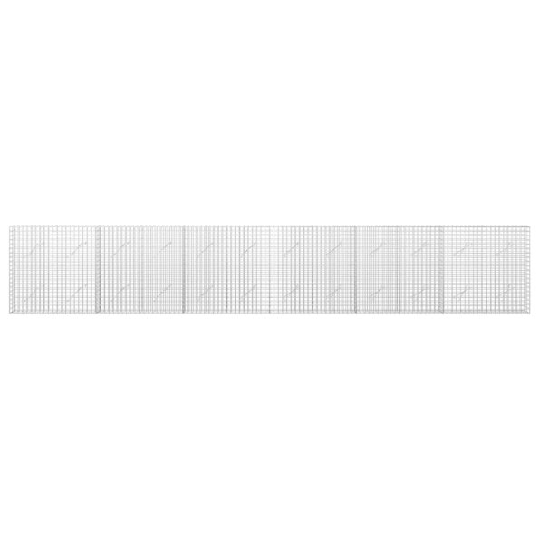 vidaXL Gabión s drôtom 3,5 mm a sieťou 5x5 cm 600x10x100 cm – Obrázok 3