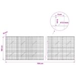 vidaXL Gabión s drôtom 3,5 mm a sieťou 5x5 cm 700x10x100 cm – Obrázok 6