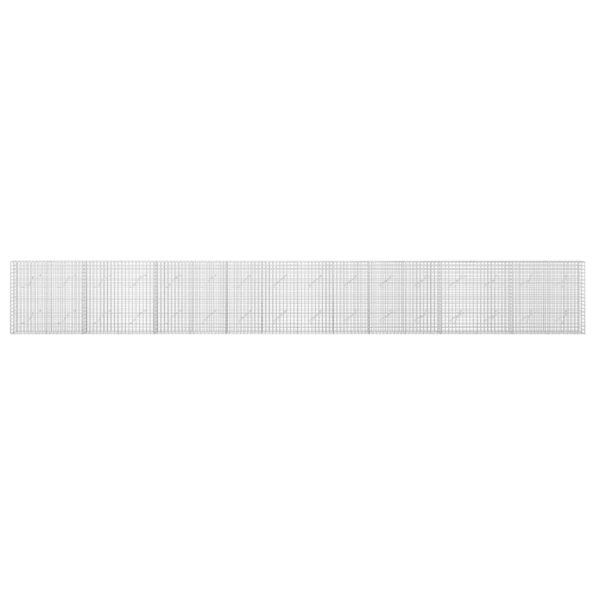 vidaXL Gabión s drôtom 3,5 mm a sieťou 5x5 cm 800x10x100 cm – Obrázok 3
