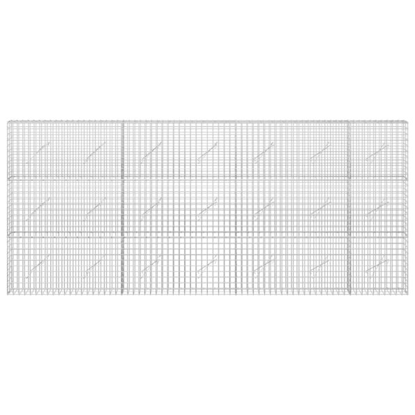 vidaXL Gabión s drôtom 3,5 mm a sieťou 5x5 cm 350x10x150 cm – Obrázok 3