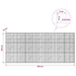 vidaXL Gabión s drôtom 3,5 mm a sieťou 5x5 cm 350x10x150 cm – Obrázok 6