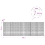 vidaXL Gabión s drôtom 3,5 mm a sieťou 5x5 cm 600x10x200 cm – Obrázok 6