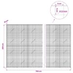 vidaXL Gabión s drôtom 3,5 mm a sieťou 5x5 cm 700x10x200 cm – Obrázok 6