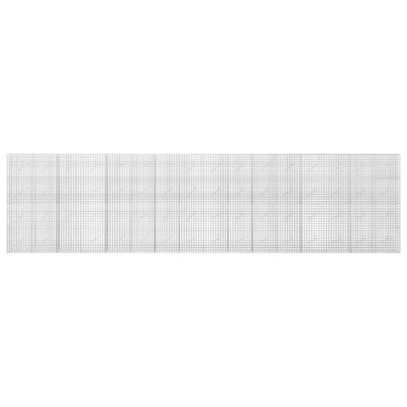 vidaXL Gabión s drôtom 3,5 mm a sieťou 5x5 cm 800x10x200 cm – Obrázok 3