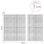 vidaXL Gabión s drôtom 3,5 mm a sieťou 5x5 cm 800x10x200 cm – Obrázok 6
