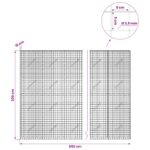 vidaXL Gabión s drôtom 3,5 mm a sieťou 5x5 cm 950x10x200 cm – Obrázok 6