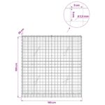 vidaXL Gabión s drôtom 3,5 mm a sieťou 5x5 cm 100x20x100 cm – Obrázok 6