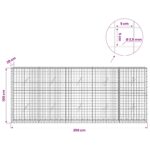 vidaXL Gabión s drôtom 3,5 mm a sieťou 5x5 cm 250x20x100 cm – Obrázok 6