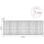 vidaXL Gabión s drôtom 3,5 mm a sieťou 5x5 cm 300x20x100 cm – Obrázok 6