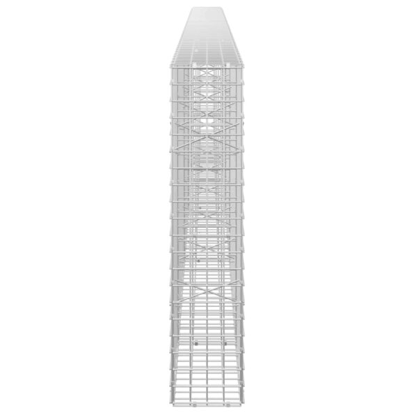 vidaXL Gabión s drôtom 3,5 mm a sieťou 5x5 cm 450x20x100 cm – Obrázok 4