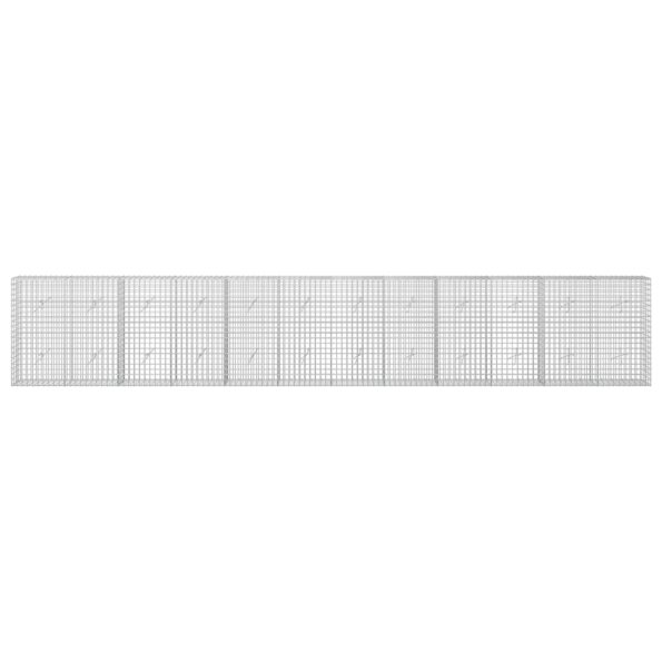 vidaXL Gabión s drôtom 3,5 mm a sieťou 5x5 cm 600x20x100 cm – Obrázok 3