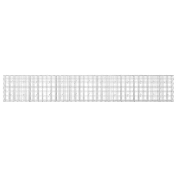 vidaXL Gabión s drôtom 3,5 mm a sieťou 5x5 cm 650x20x100 cm – Obrázok 3