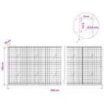 vidaXL Gabión s drôtom 3,5 mm a sieťou 5x5 cm 650x20x100 cm – Obrázok 6